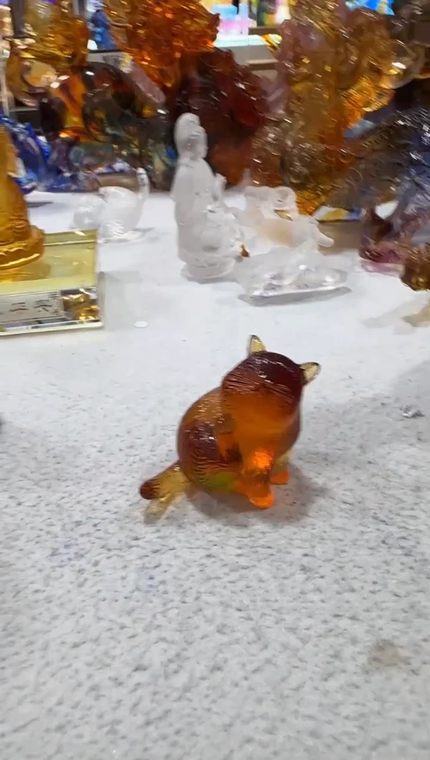 琉璃手工艺品小猫咪