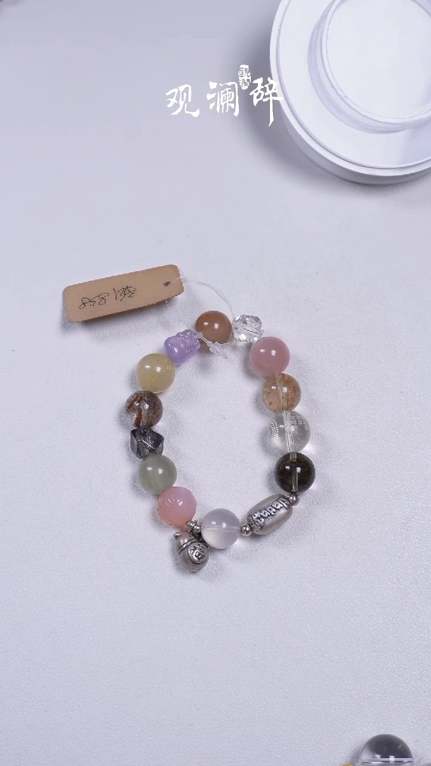 【闪购商品】水晶闪灵钻等多宝银S925镶嵌手链