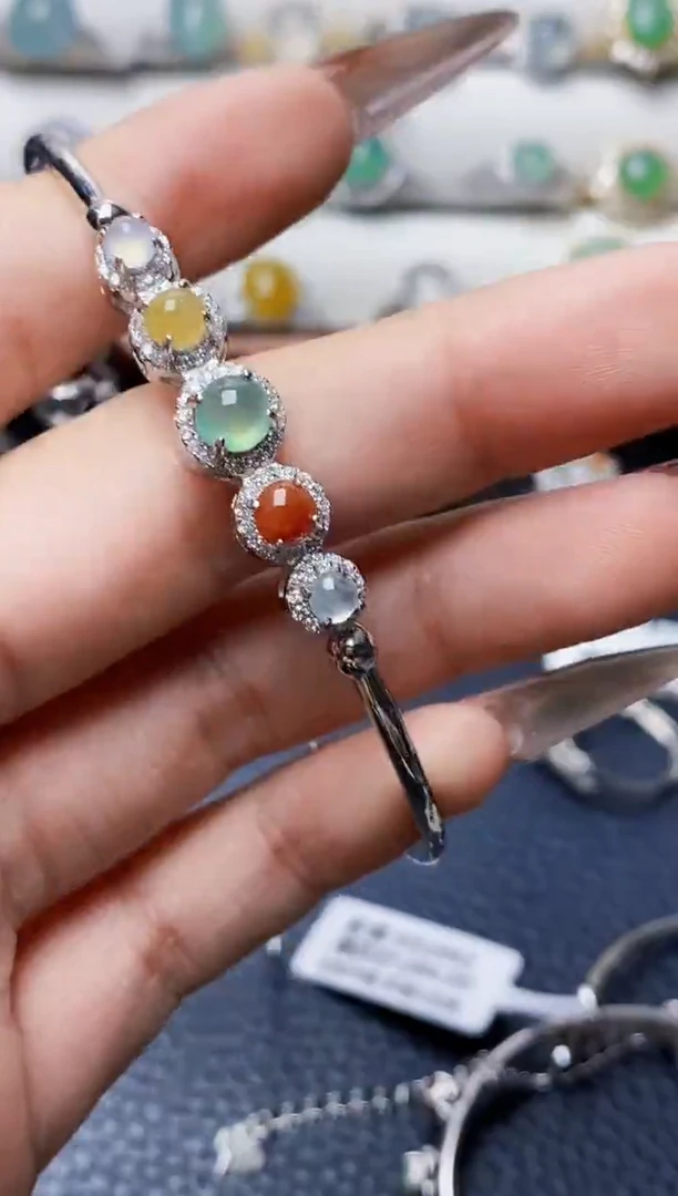 银S925镶嵌戒指翡翠3331