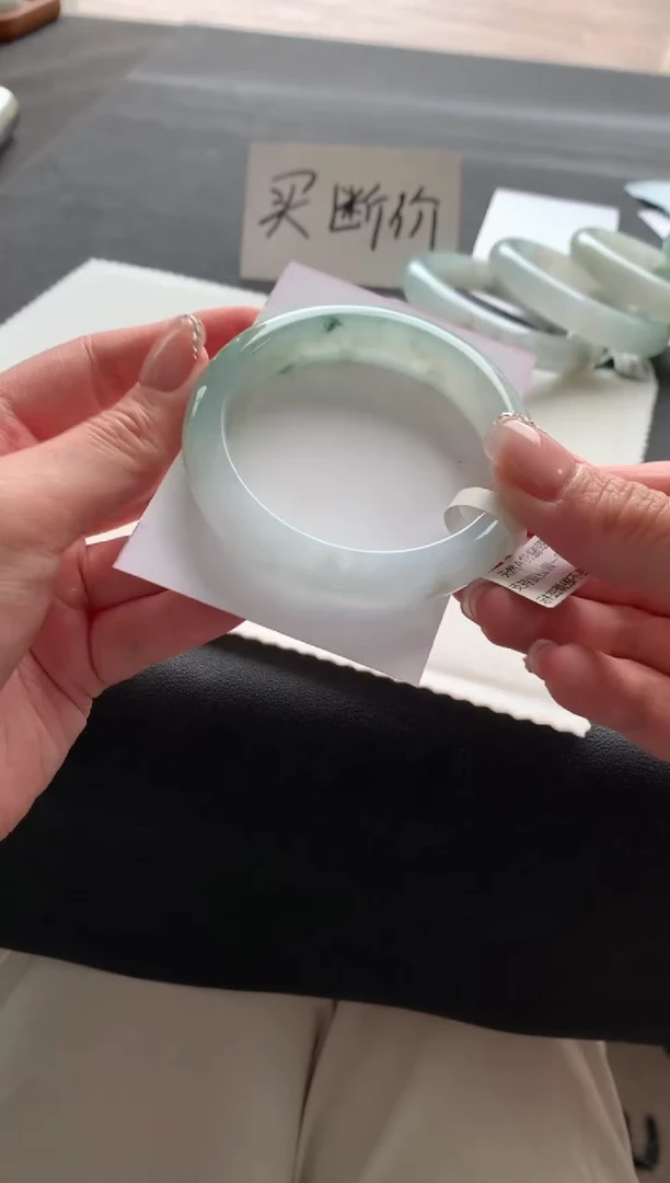 翡翠手镯未镶嵌54.4正圈买断A9421