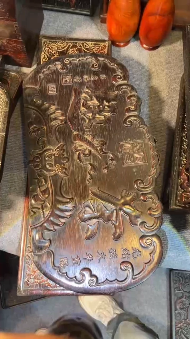 非洲紫檀（红花梨）58x30cm茶趣