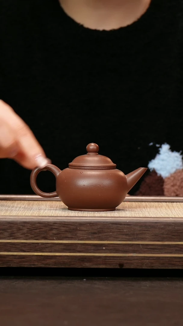 茶壶紫砂孤品  紫泥 水平壶