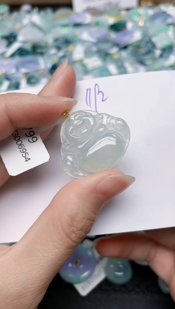 颈饰18K金镶嵌翡翠天然缅甸A货翡翠百元以上9元证书费自理