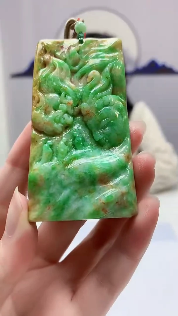 【闪购商品】定制翡翠未镶嵌4852zm-毛货挂件16