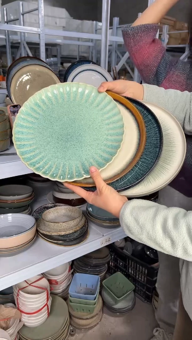 陶瓷外贸尾货瑕疵满20包邮X4大盘