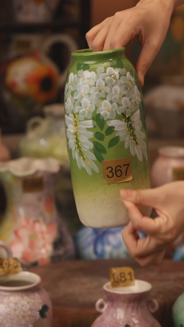 陶瓷367景德镇设计师手作花器摆件侘寂风