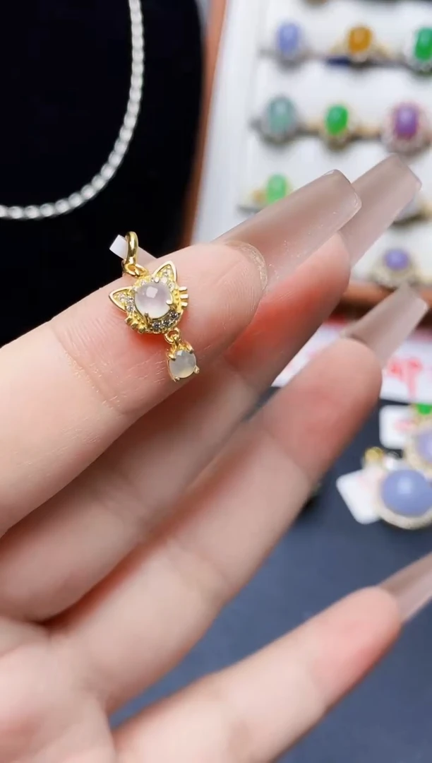 银S925镶嵌戒指翡翠0690