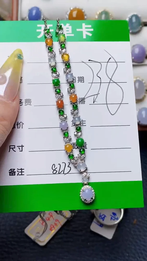 银S925镶嵌戒指翡翠8273