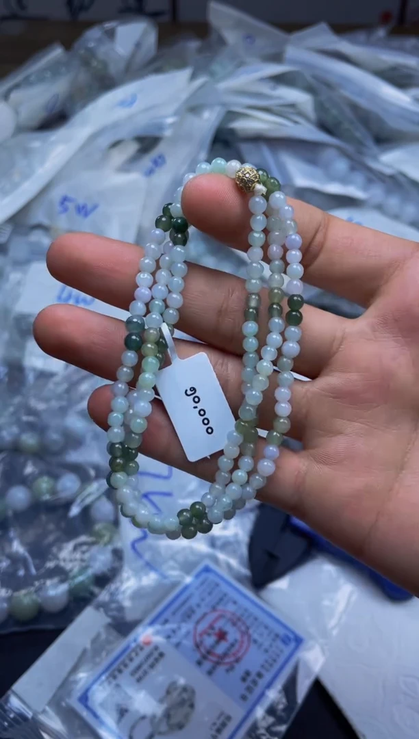 未镶嵌手链翡翠珠串