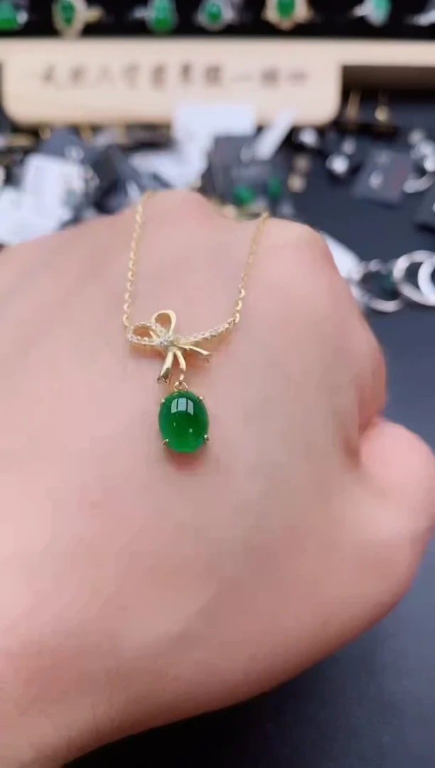 套链银S925镶嵌翡翠11