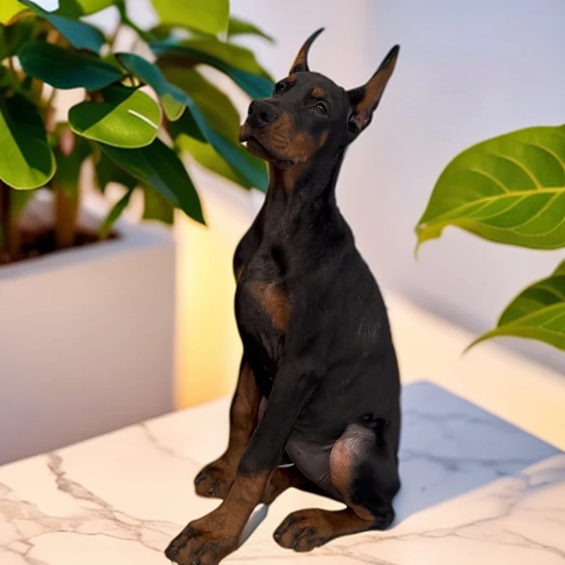 【黑骑士家】杜宾犬纯种大型宠物狗家庭伴侣护卫犬卡斯罗高加索狗狗