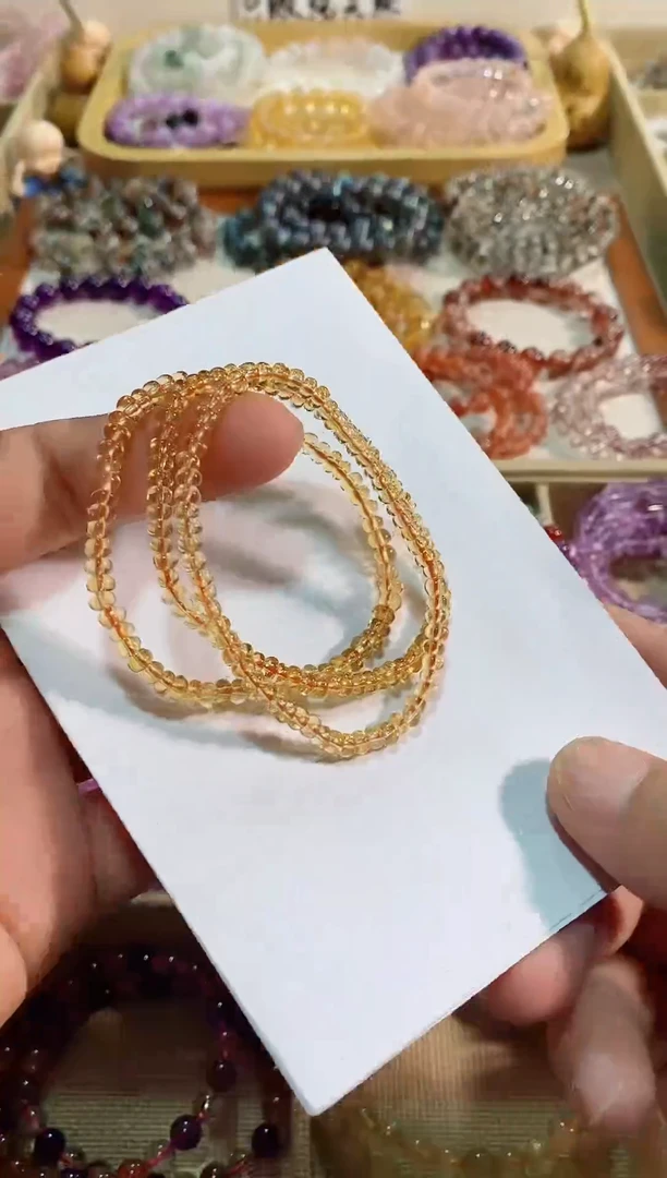 【闪购商品】黄晶手链未镶嵌算盘黄水晶（多样性发其一）