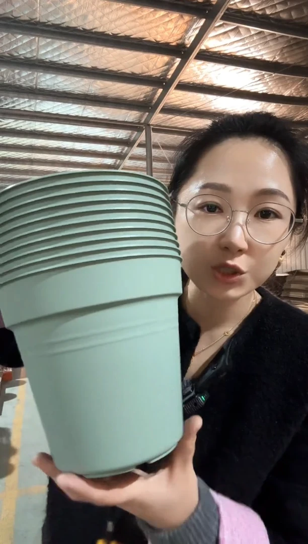 【闪购商品】塑料霍伦170薄荷绿色圆盆10只装无托