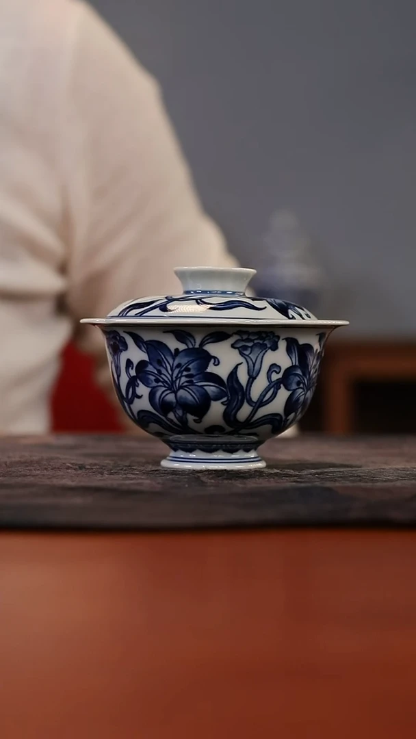 镹曰柴窑手工手绘青花