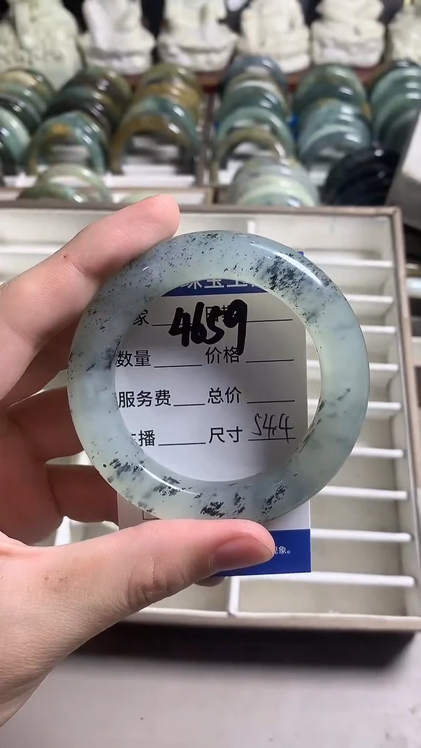 未镶嵌蛇纹石玉手镯4659