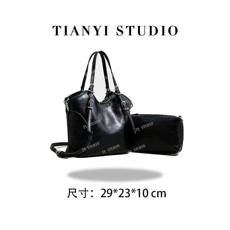 【TY】SK-62763-黑色 轻奢高级韩版单肩潮流时尚简约女包