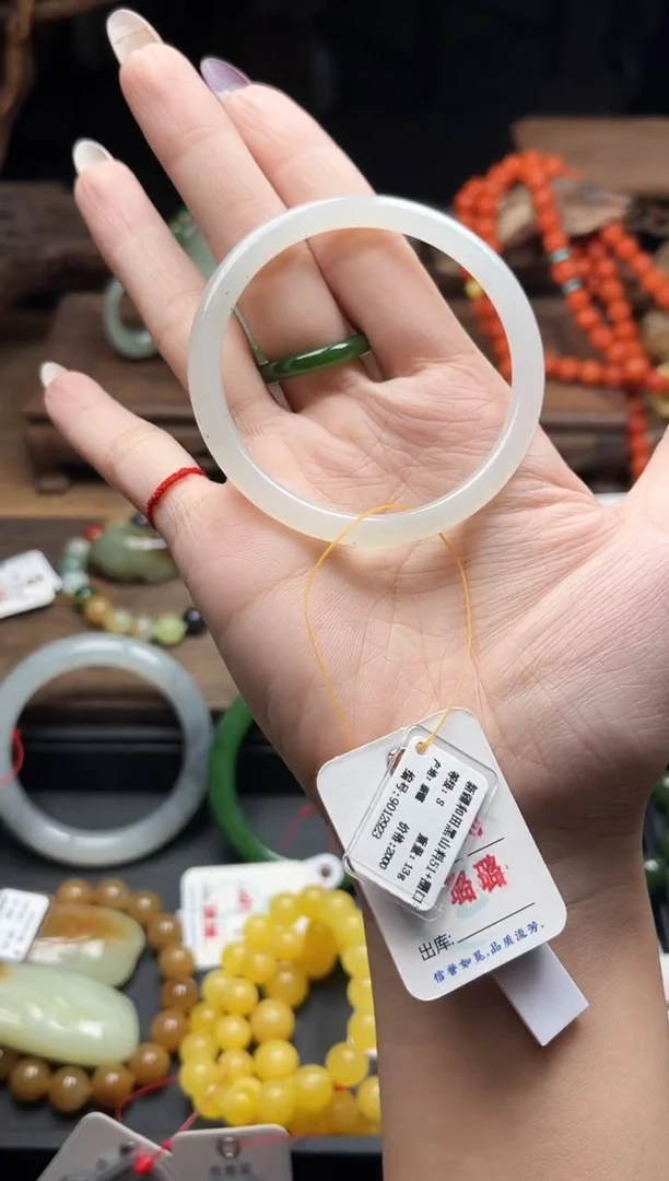 未镶嵌手镯和田玉新疆黑山 52圈9012923