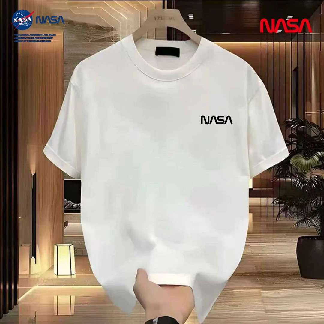 【万针刺绣】NASA联名时尚圆领短袖男女同款情侣百搭半袖