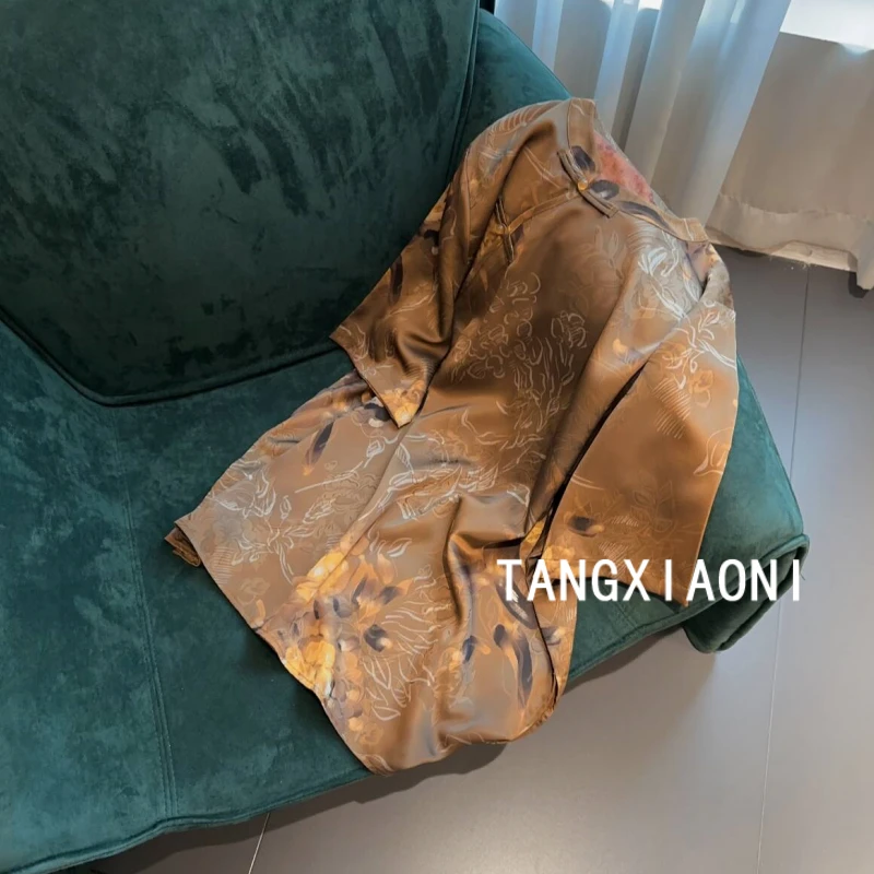 2店【涂鸦富贵花】盘扣上衣 慵懒版