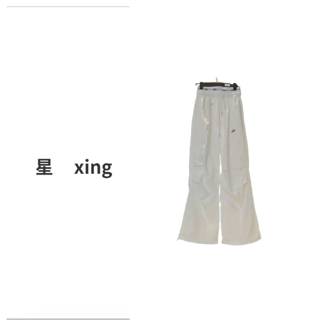 190 A春夏字母提花拼接腰头宽松直筒休闲裤55061