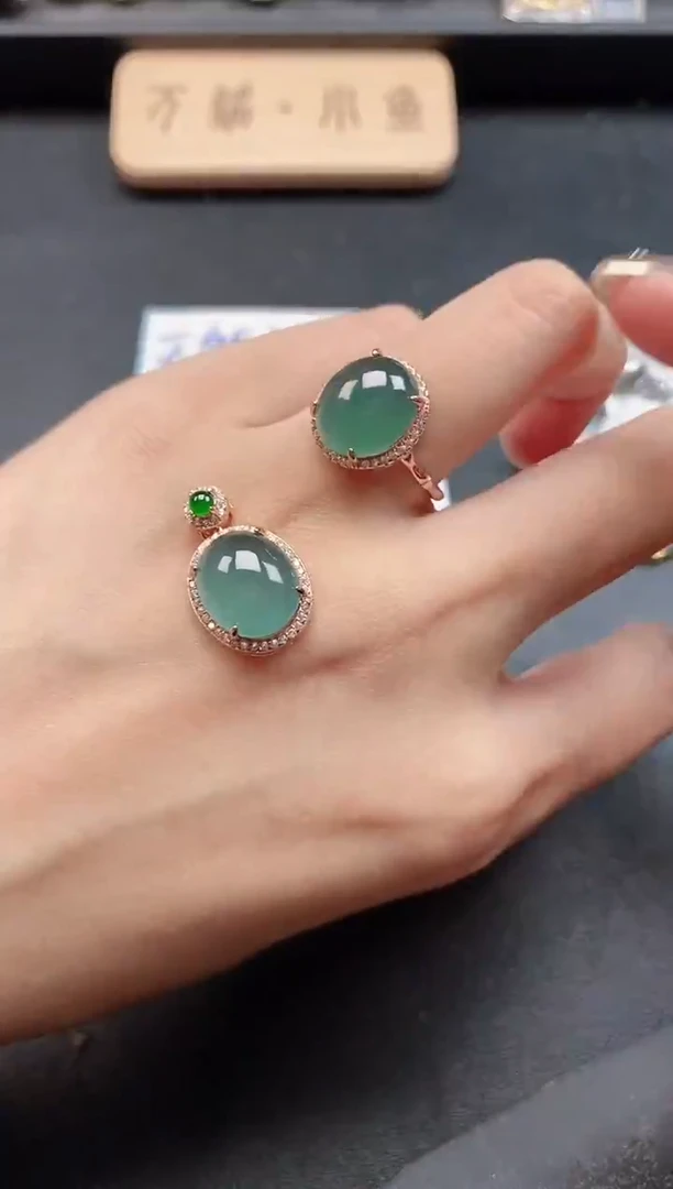 银S925镶嵌戒指翡翠5151