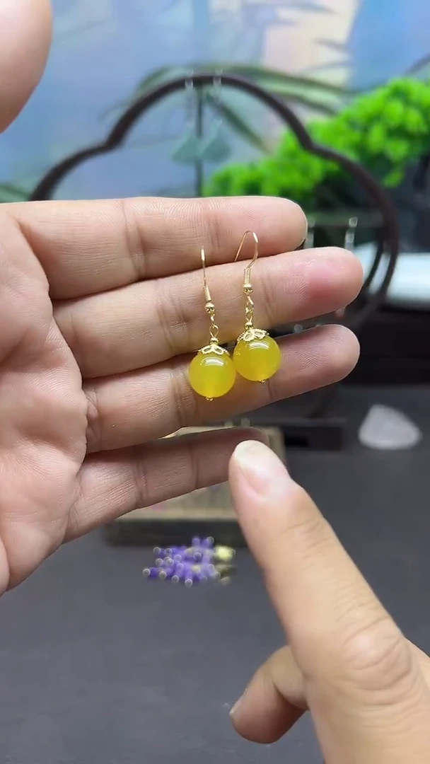 未镶嵌耳饰玛瑙/玉髓031