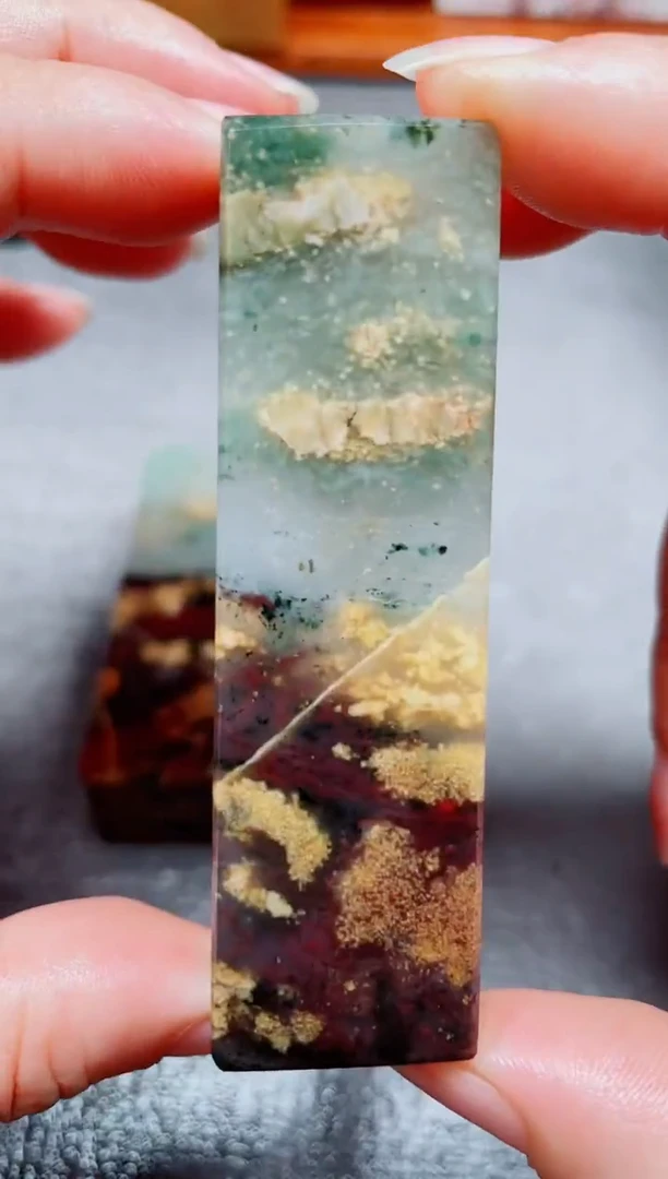 玉桂林鸡血玉素章--11