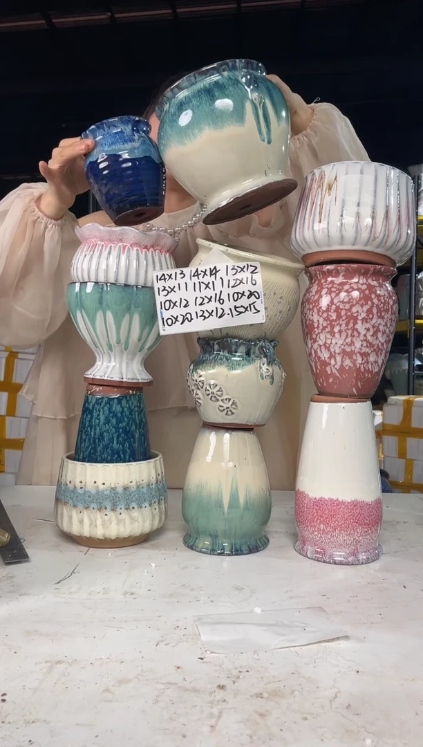 宜兴紫砂粗陶花盆