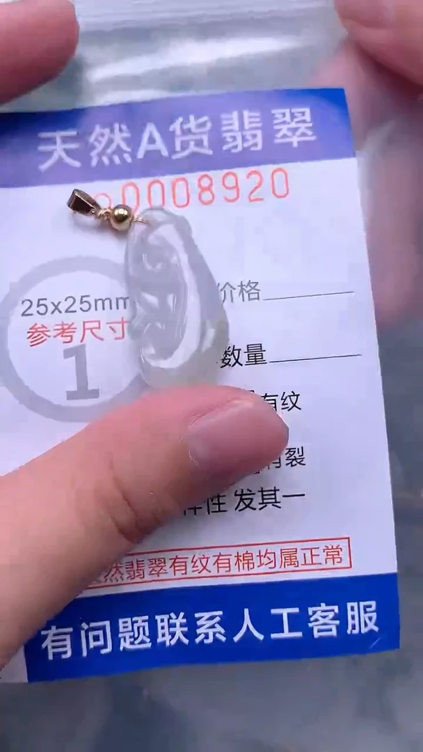 翡翠未镶嵌吊坠(不含链)1