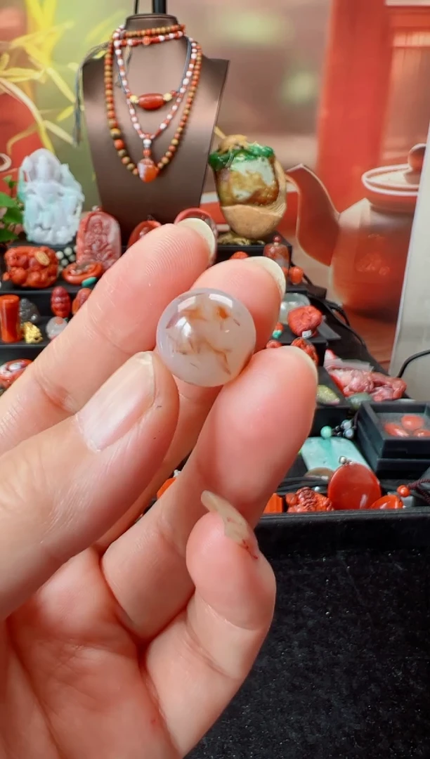 未镶嵌单珠南红玛瑙润***燚单珠