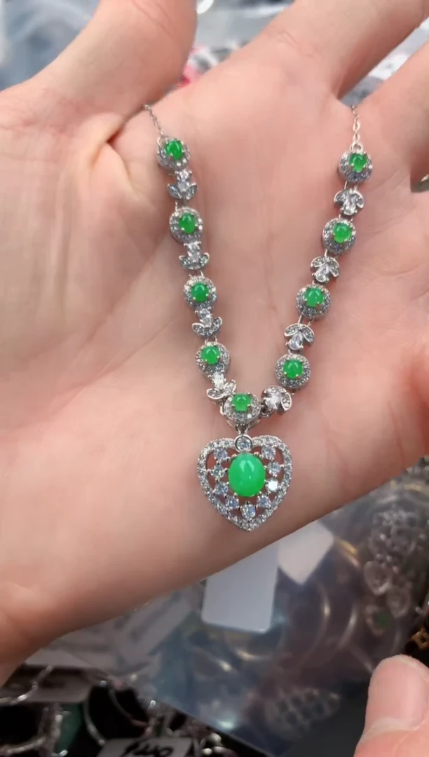 银S925镶嵌戒指翡翠777   3