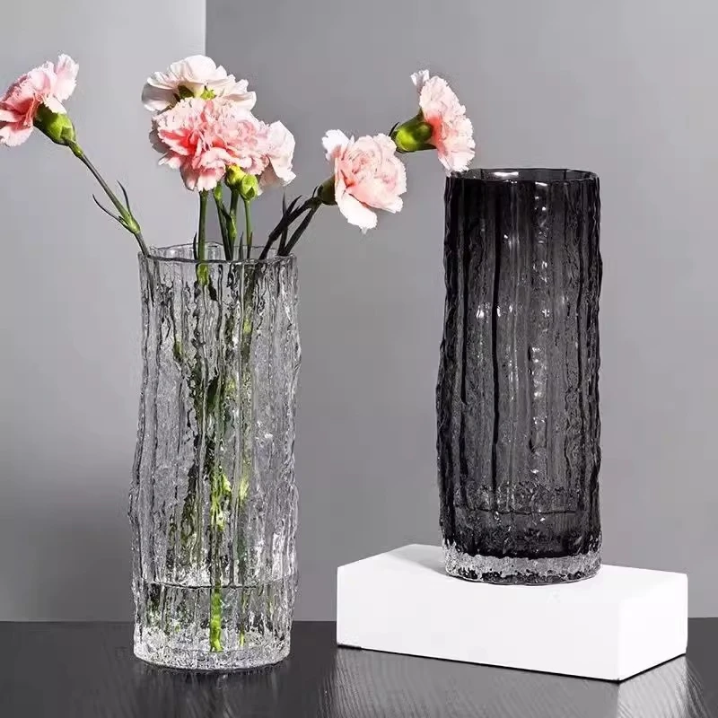 玻璃花瓶轻奢透明插花水养鲜花富贵竹ins风插花客厅桌面装饰摆件