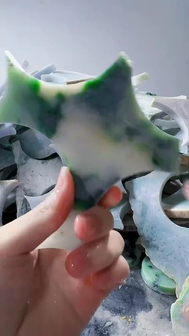 裸石翡翠缅甸翡翠A货文156