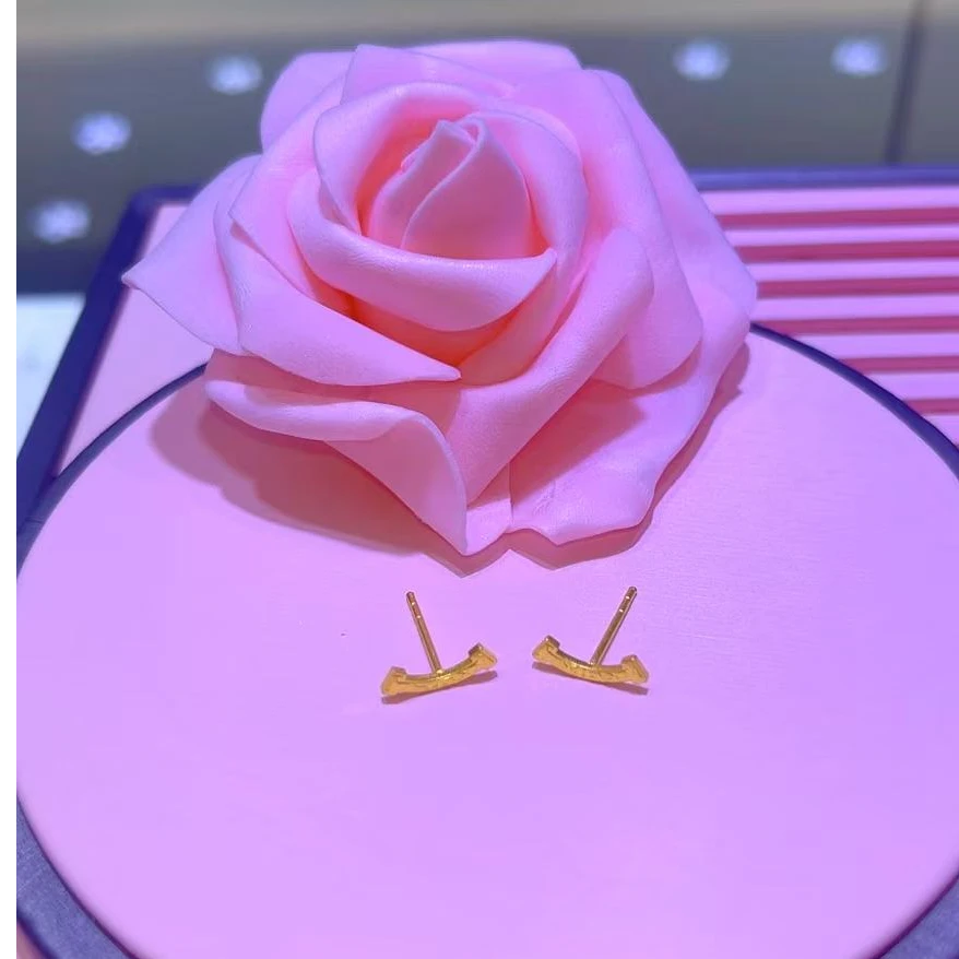 【小纯专属】足金999大号鱼鳞微笑耳钉百搭双11大促送礼（多退少补）