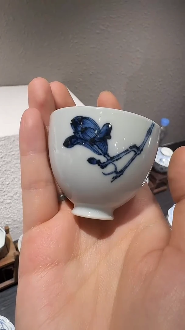 元煦窑青花花卉杯 福利款