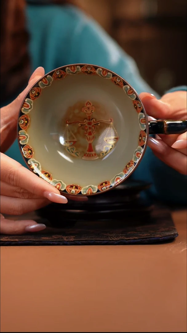 气柴窑 敦煌系列 十二星座 天秤座 咖啡杯