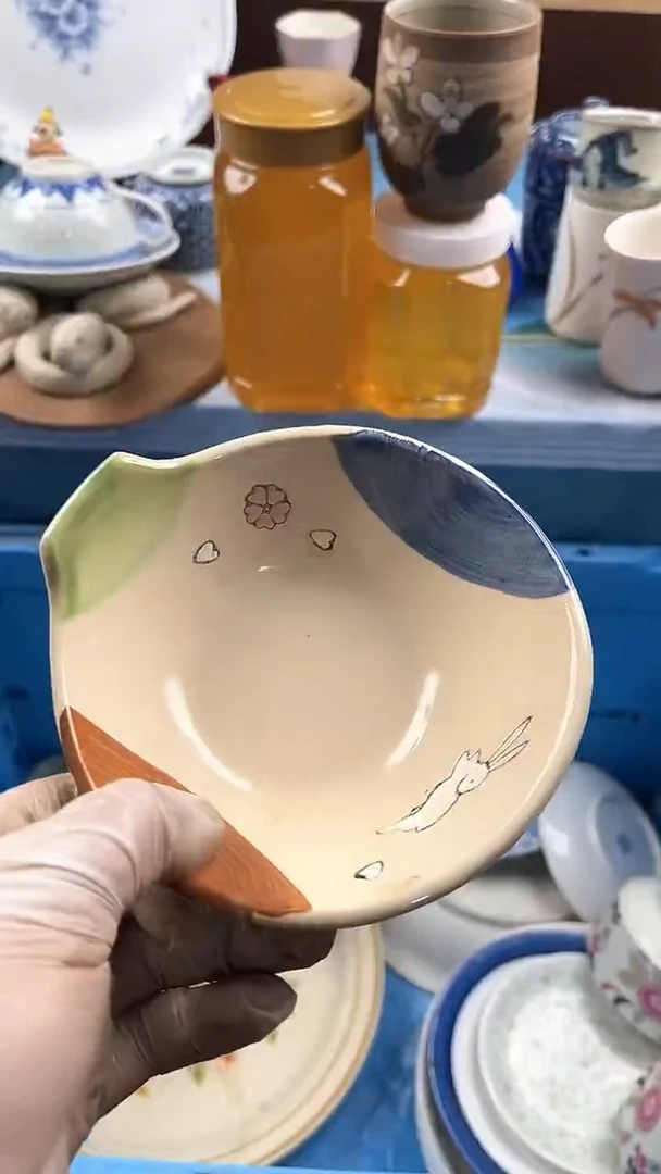 瓷片神**世英歌瓷器满19.9包邮