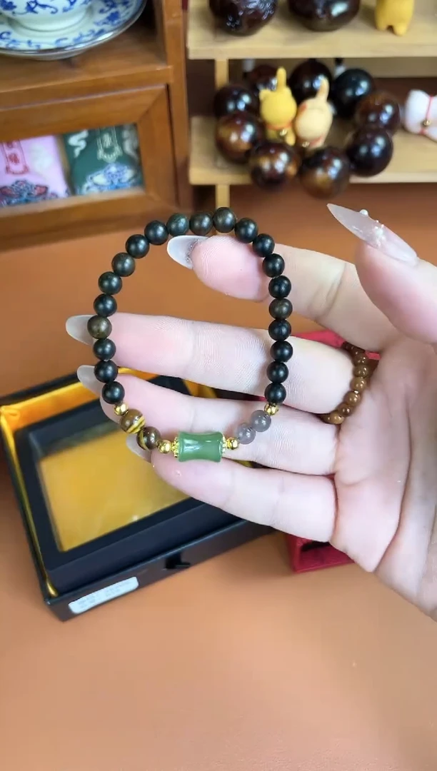 非洲檀香无事牌菩提木质串珠手串/多发性其一/不带盒子