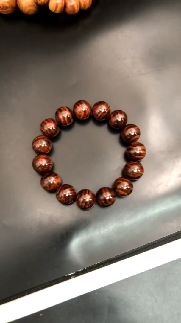 黄花梨/降香黄檀手串/手链海黄野生紫油梨1.5精串