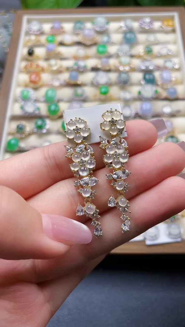 银S925镶嵌戒指翡翠107