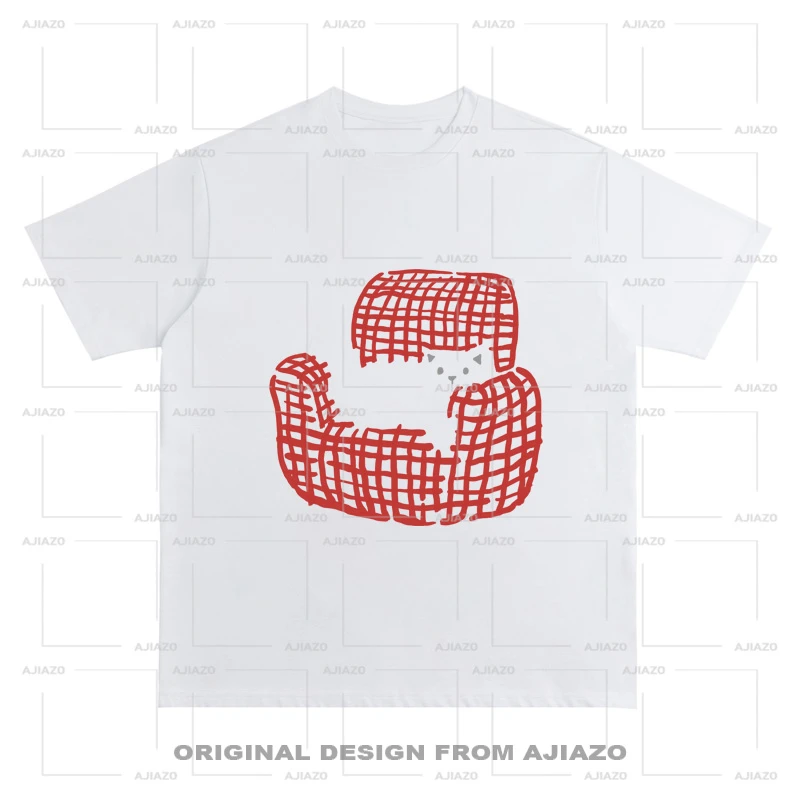 老狗十三【沙发上的猫】纯棉短袖 重磅男女同款宽松百搭休闲上衣