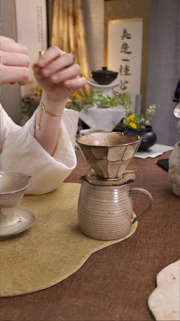 陶瓷@浮光分享杯+手切咖啡滤ZH000467