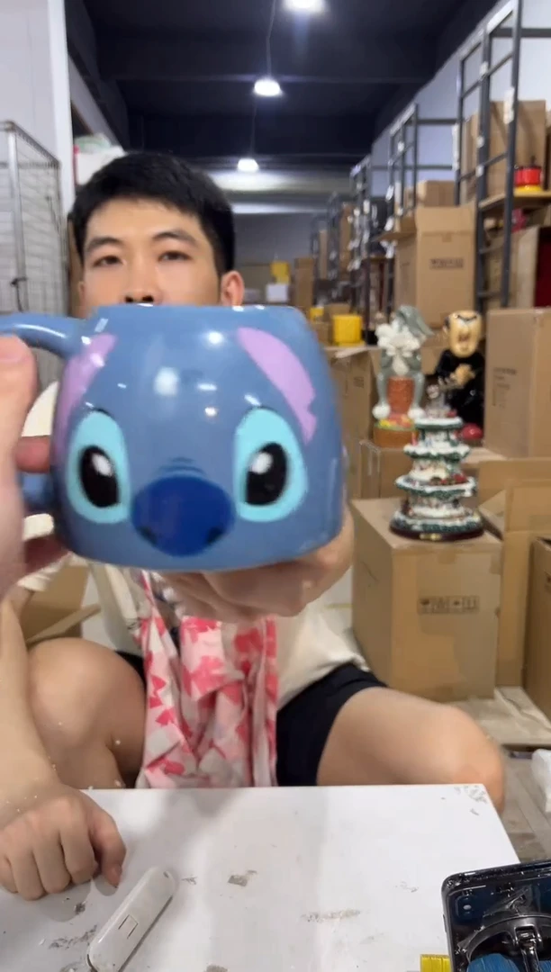 瓷片史迪仔馒头杯