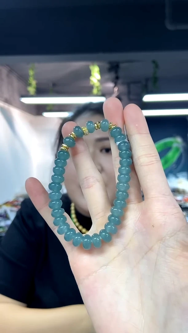 未镶嵌手链翡翠多样性发其一颜色微差