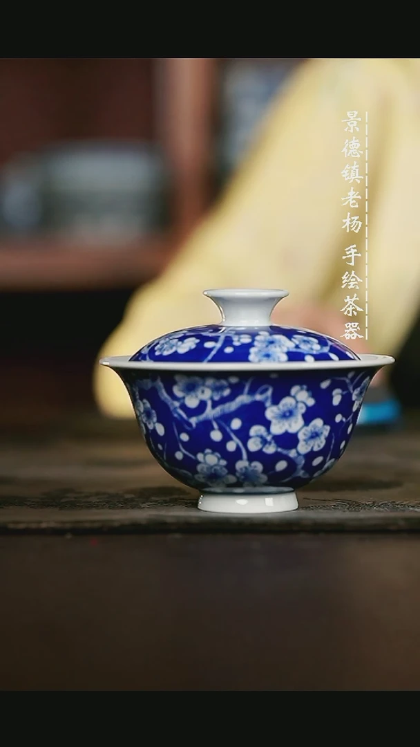微瑕福利手绘高温现代瓷 气 有暇 冰梅 小元宝100c