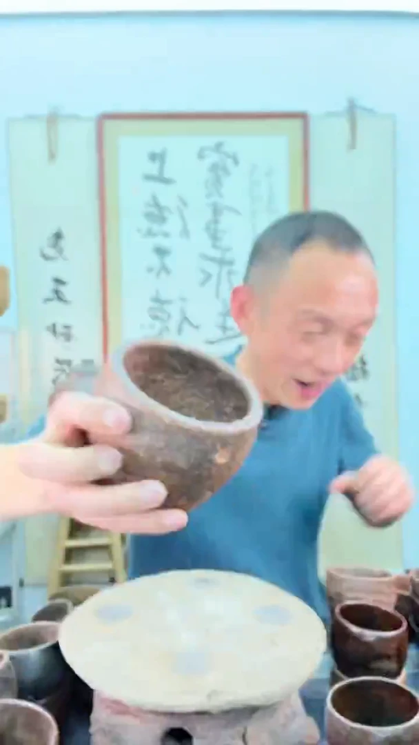 磕碰手工超大号丑杯子非遗技艺有裂缝