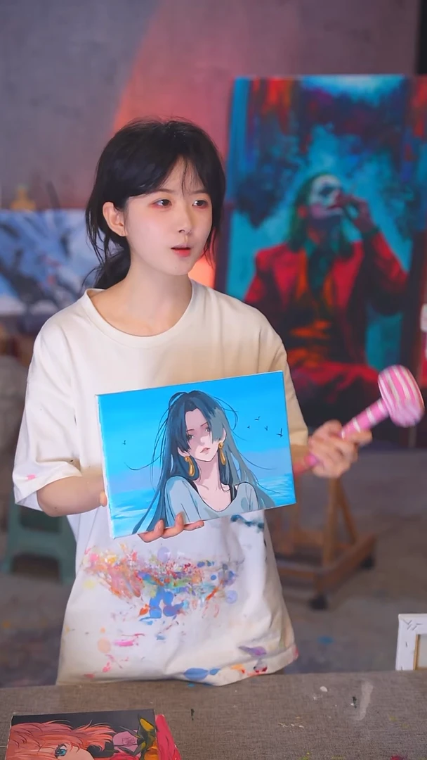 油画Z***丶小尺寸女帝丙烯画纯手绘