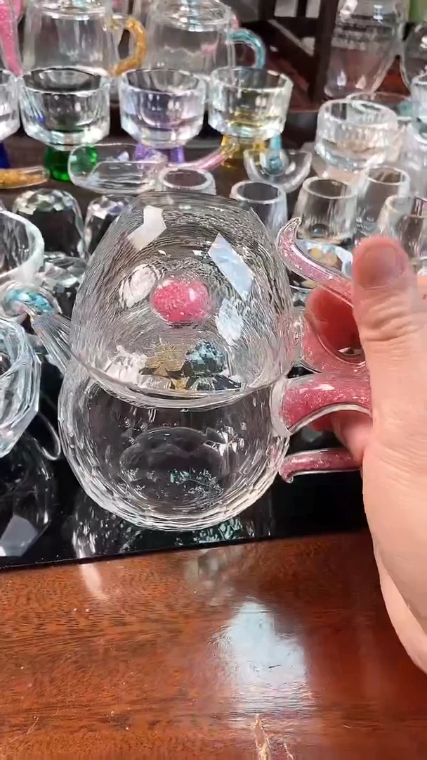 【闪购商品】玺宴水晶西施壶粉钻+100毫升咖啡杯粉钻