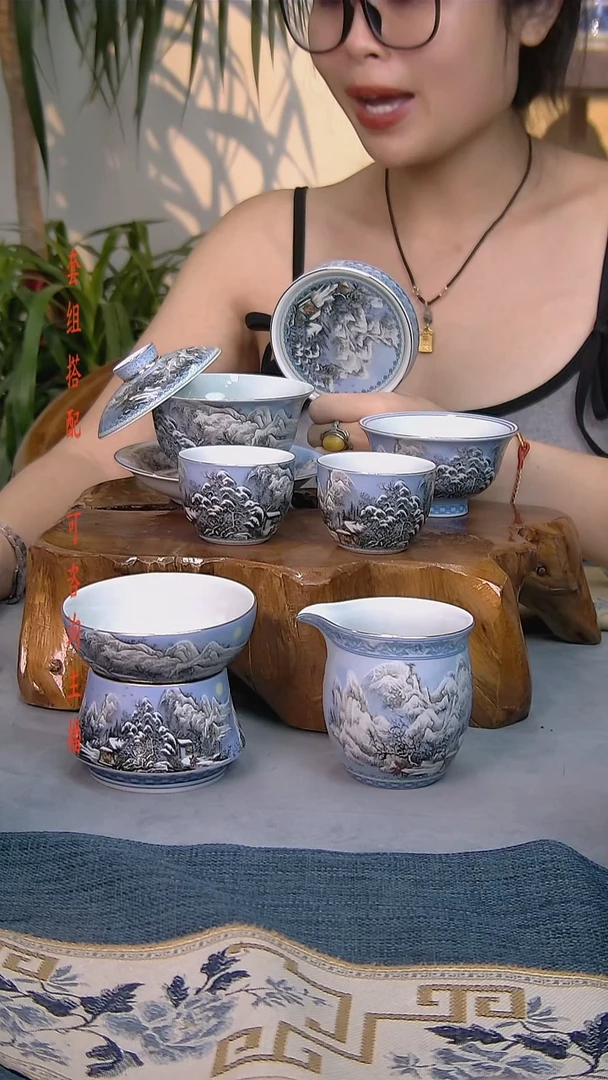 简装家用款7件套 白瓷陶瓷茶具