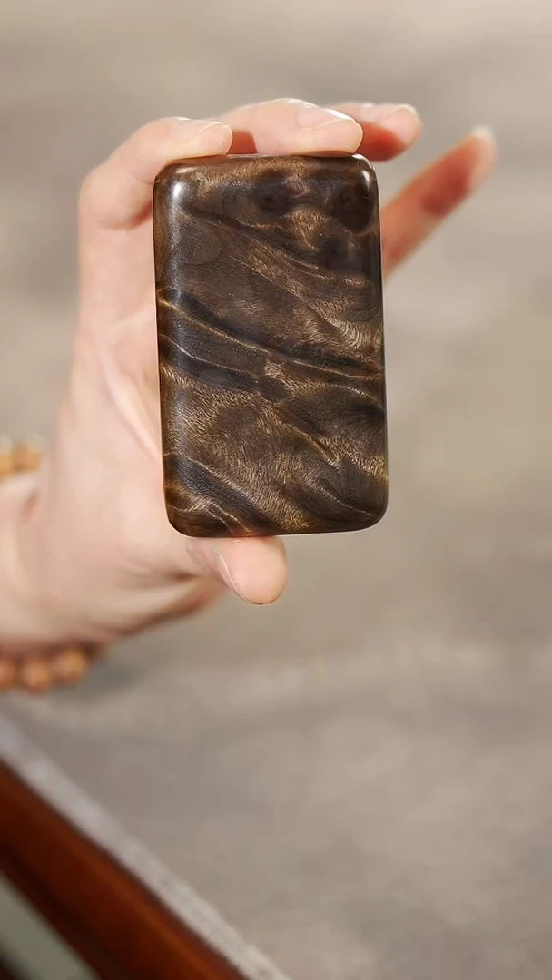 金丝楠177金丝楠阴沉木闪电纹无事牌